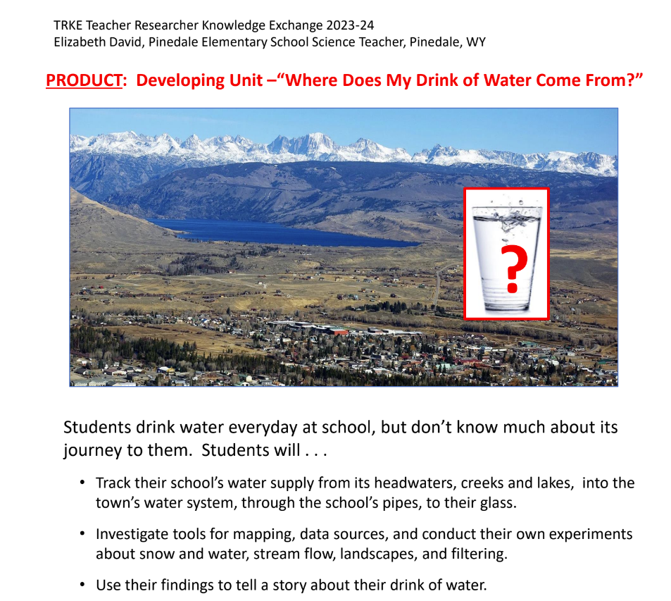 Exploring the Journey of Water: An Educational Unit by Elizabeth David